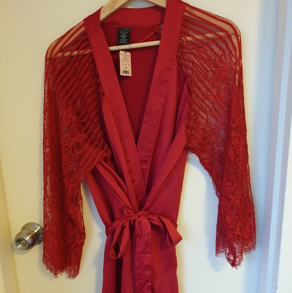 Bras N Things dressing robe, red, size S - Picture 2 of 2